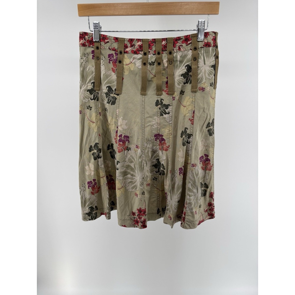 Vintage The NOW NY Silk Floral Skirt Sz 6 Coquette Fairycore Whimsical Boho